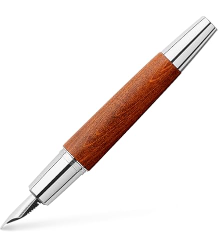 Amazon.com: Faber-Castell e-motion Fountain Pen, Wood and Chrome